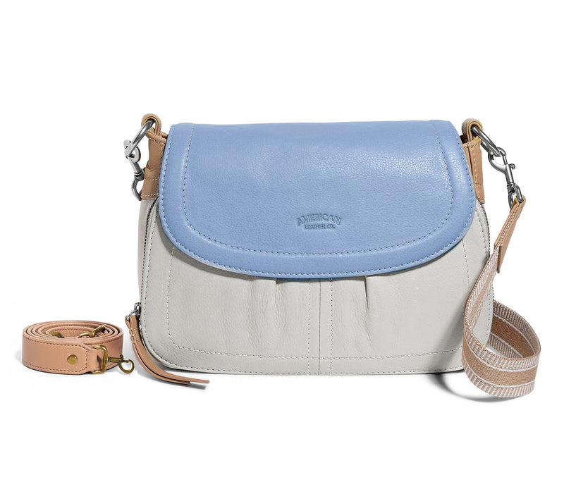American Leather Co. Leather Crossbody with Two Straps — View 46