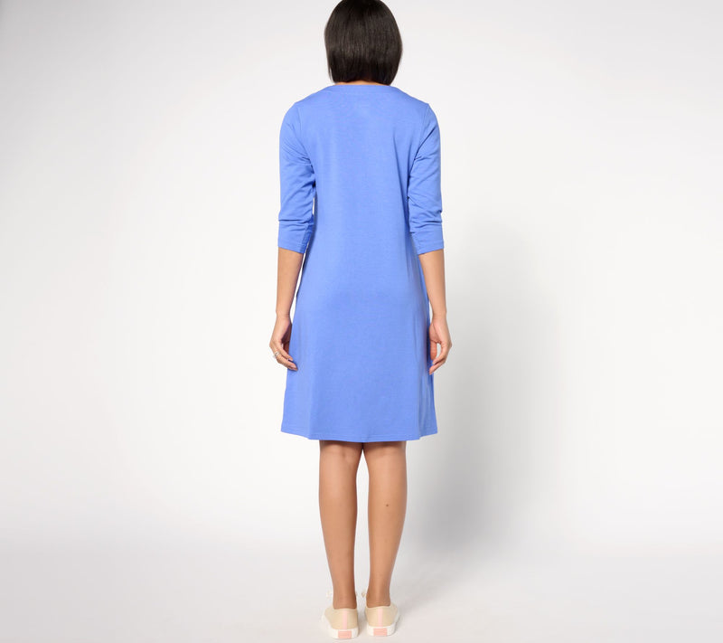 zuda Z-Knit 3/4-Sleeve Lace-Up Dress — View 8