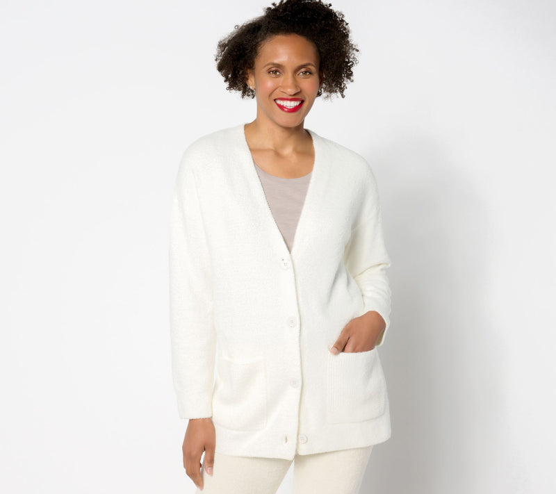 Barefoot Dreams CozyChic Lite Ribbed Pocket Cardigan — Main view