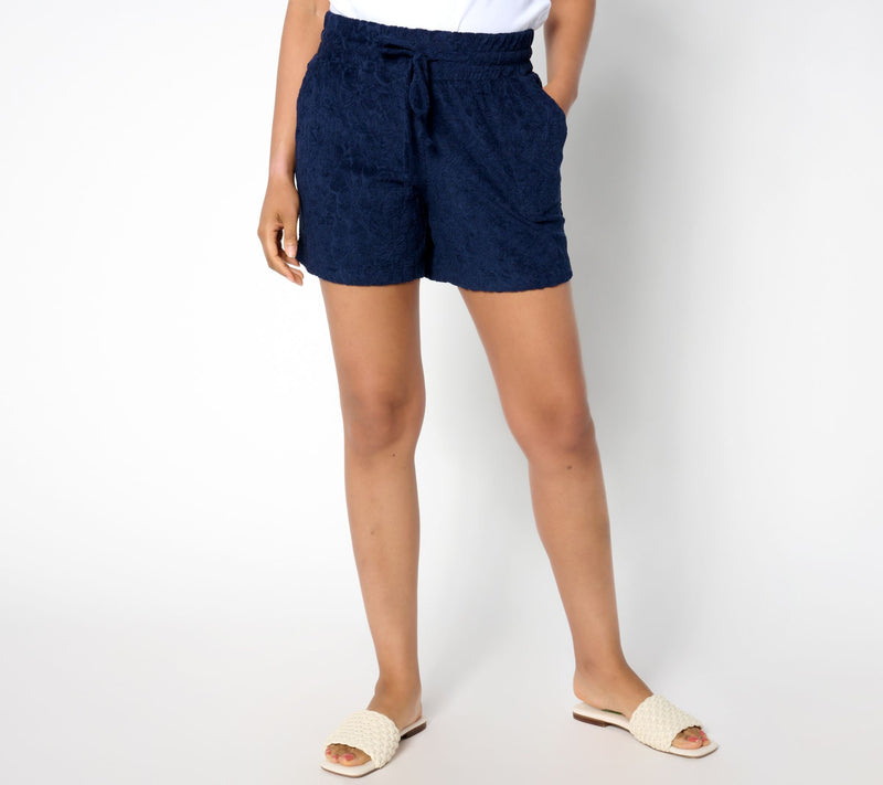 Belle Beach by Kim Gravel Poolside Terry Jacquard 5" Short — View 7