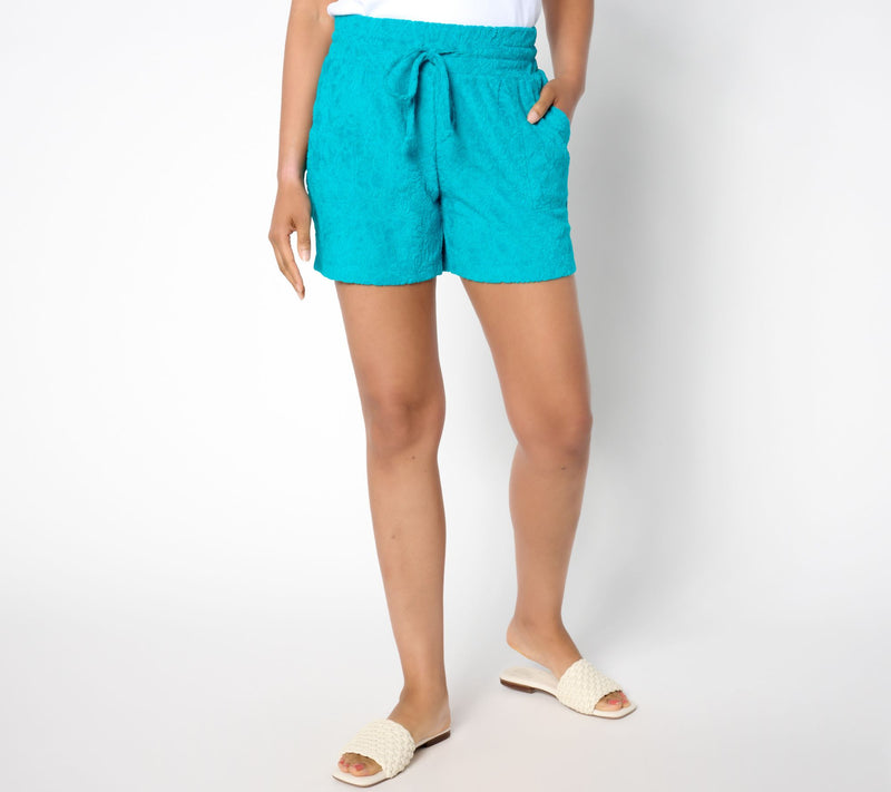 Belle Beach by Kim Gravel Poolside Terry Jacquard 5" Short — View 3