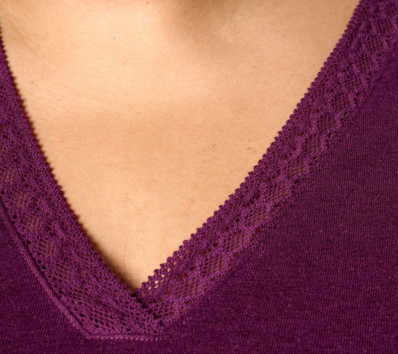BEAUTIFUL by Lawrence Zarian The Kathy V-Neck Crochet Trim Tunic — View 4