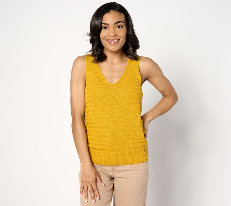 BEAUTIFUL by Lawrence Zarian V-Neck Sweater Tank — View 10