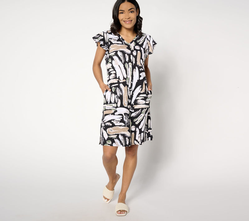 Belle by Kim Gravel Slub Knit Day in Nantucket Midi Dress — View 10