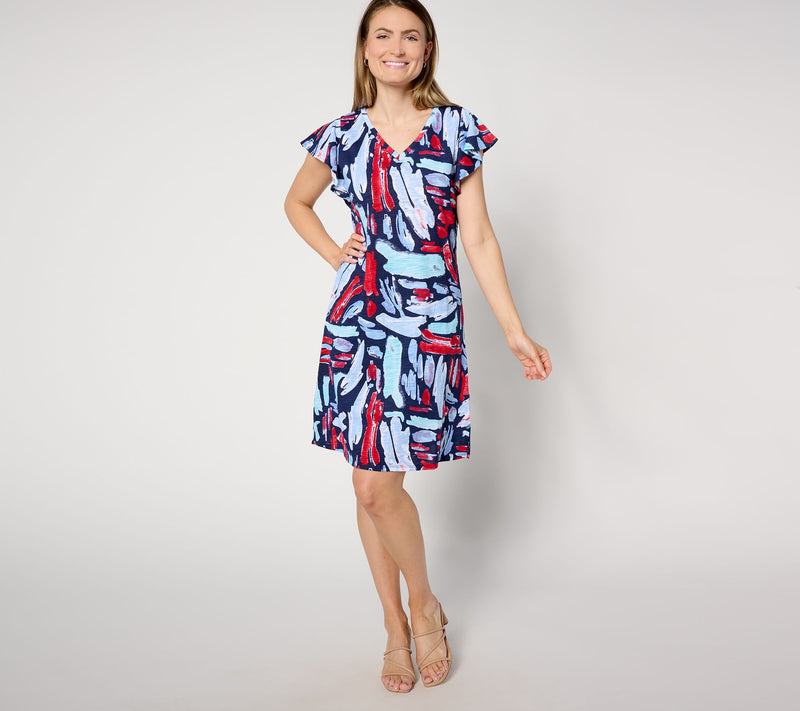 Belle by Kim Gravel Slub Knit Day in Nantucket Midi Dress — View 12