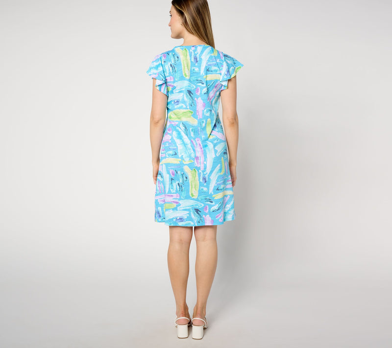 Belle by Kim Gravel Slub Knit Day in Nantucket Midi Dress — View 2