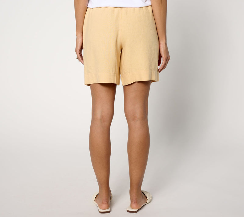 BEAUTIFUL by Lawrence Zarian Regular Linen Blend Soft Short — View 2