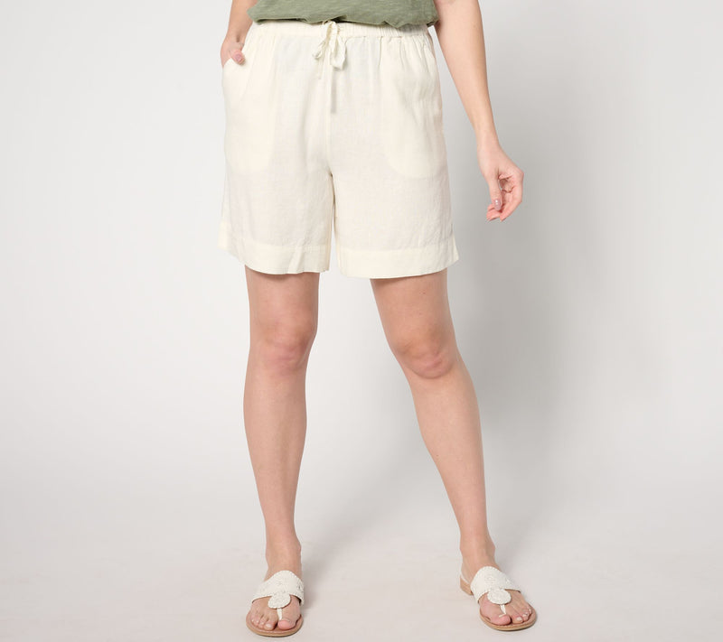 BEAUTIFUL by Lawrence Zarian Regular Linen Blend Soft Short — View 12