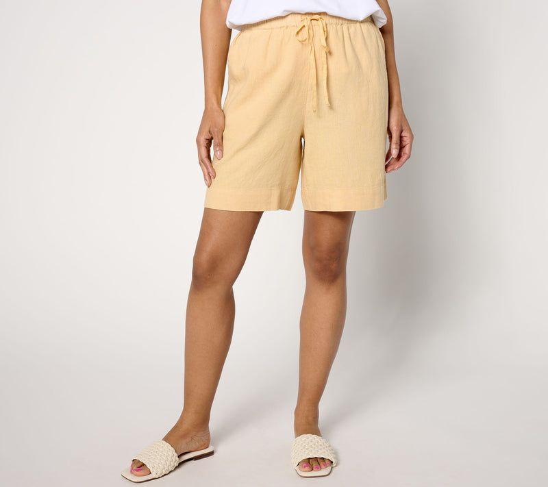 BEAUTIFUL by Lawrence Zarian Regular Linen Blend Soft Short — Main view
