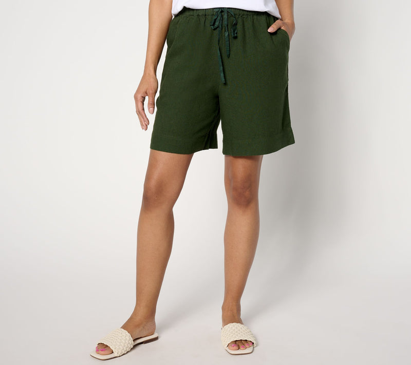 BEAUTIFUL by Lawrence Zarian Regular Linen Blend Soft Short — View 13