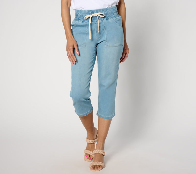 Belle by Kim Gravel Regular Primabelle Denim Utility Capri — View 7