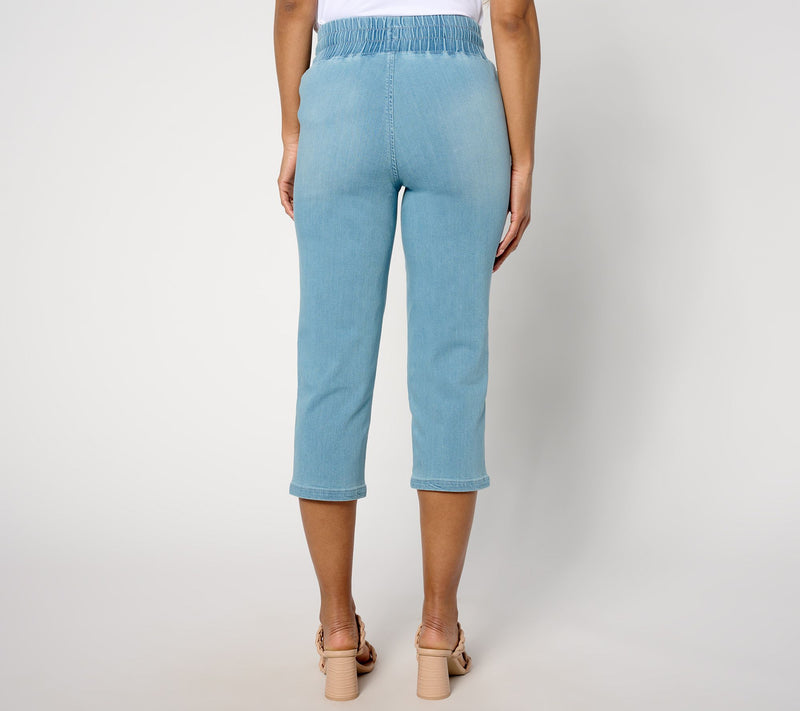 Belle by Kim Gravel Regular Primabelle Denim Utility Capri — View 2