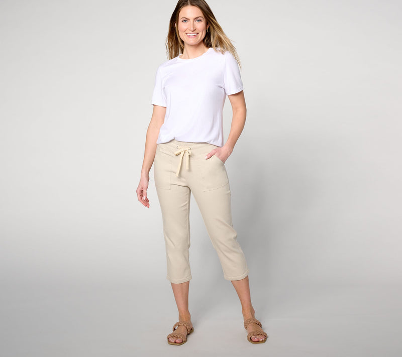 Belle by Kim Gravel Petite Primabelle Twill Utility Capri — View 7
