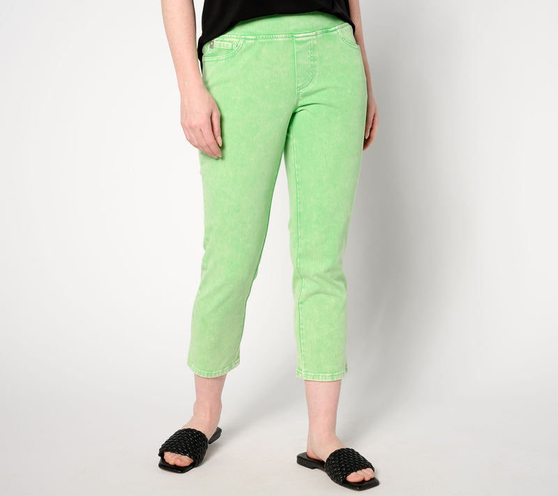 Belle Beach by Kim Gravel Regular Delray Denim Cropped Jean — View 5