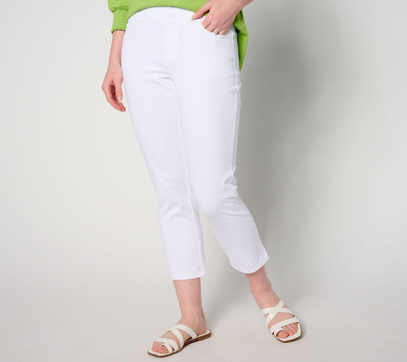Belle Beach by Kim Gravel Petite Delray Denim Cropped Jean — View 10