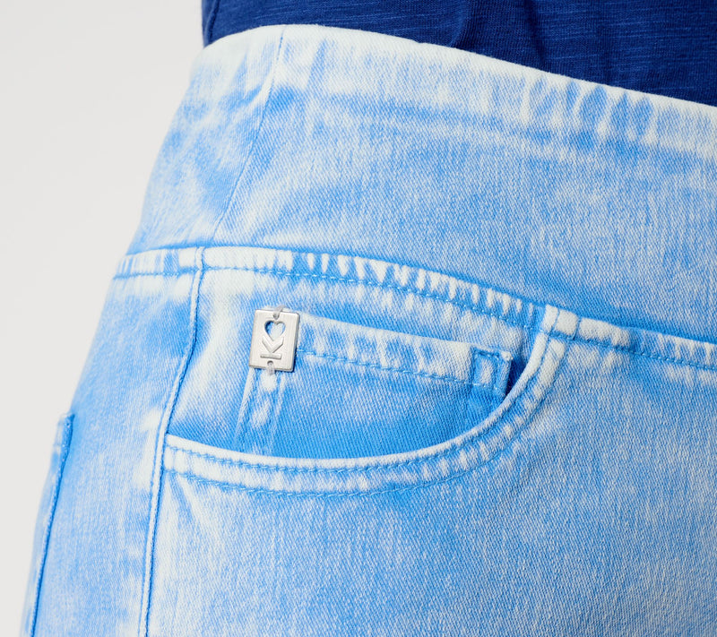 Belle Beach by Kim Gravel Petite Delray Denim Cropped Jean — View 4