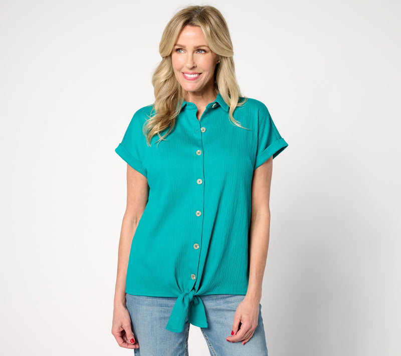 Belle by Kim Gravel Packabelle Summer Fun Tie Front Top — View 11