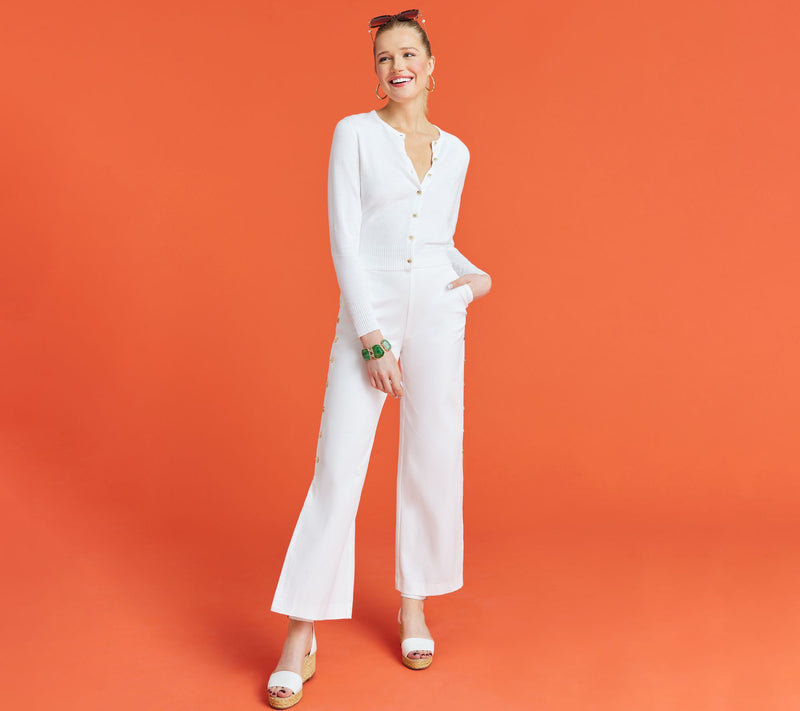 Isaac Mizrahi Live! Long Sleeve Pointelle Trim Bolero — View 13