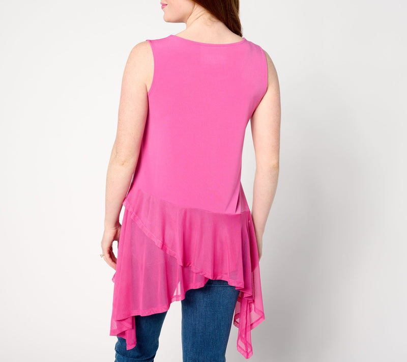 Women with Control Como Jersey and Mesh Trim Tunic — View 4