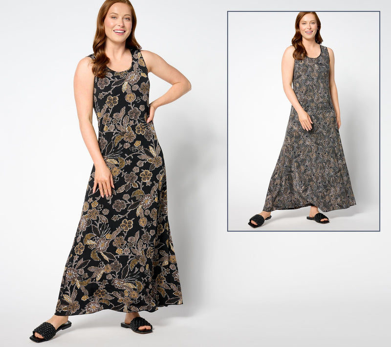 Women with Control Regular Como Jersey Reversible Maxi Dress — View 7