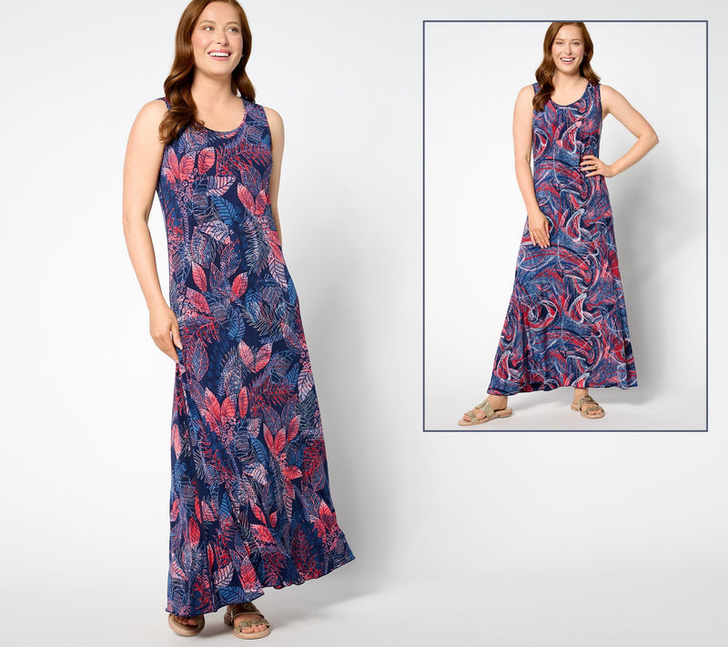 Women with Control Regular Como Jersey Reversible Maxi Dress — View 3