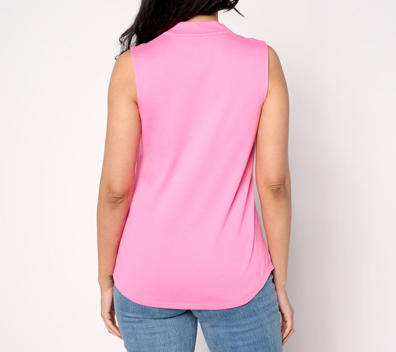 Isaac Mizrahi Live! Essentials Raised Back Sleeveless Top — View 2