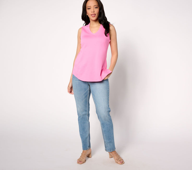 Isaac Mizrahi Live! Essentials Raised Back Sleeveless Top — View 3