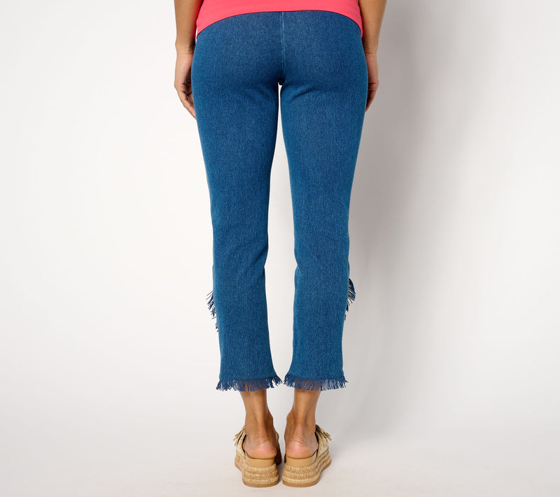 Women With Control Tummy Control Tall Prime Stretch Denim Crop Pant — View 6