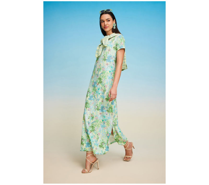 Isaac Mizrahi Live! Regular Bridgehampton Printed Maxi Dress — View 13