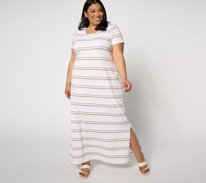 Isaac Mizrahi Live! Regular Bridgehampton Printed Maxi Dress — View 5