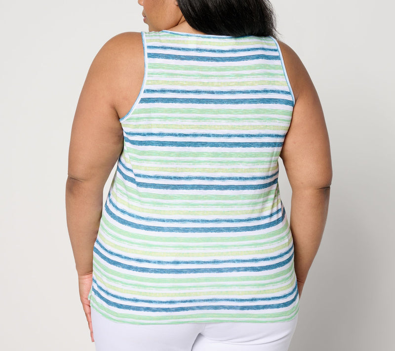 Isaac Mizrahi Live! Bridgehampton Set of 2 Slub Knit Tank Tops — View 6