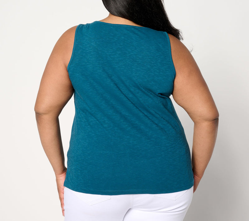 Isaac Mizrahi Live! Bridgehampton Set of 2 Slub Knit Tank Tops — View 7