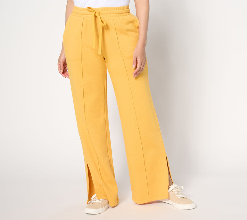 Peace Love World Petite French Terry Side Slit Sweatpants — View 16