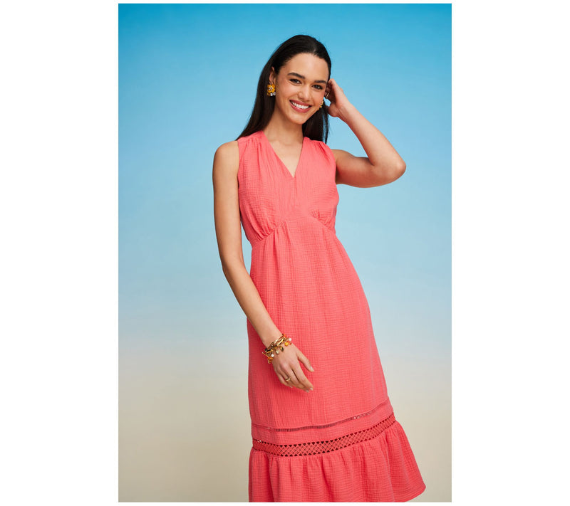 Isaac Mizrahi Live! Petite Bridgehampton Gauze Sleevless Dress — View 15