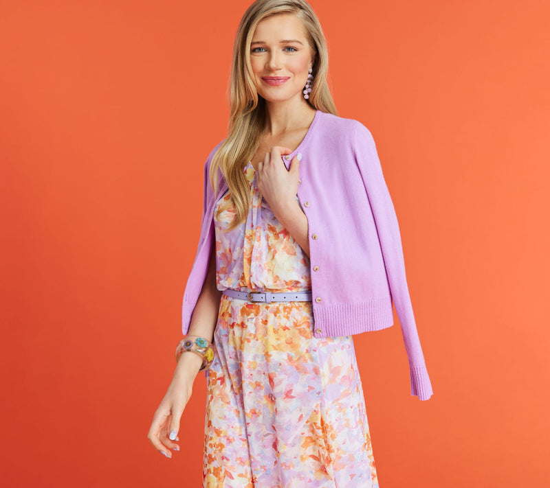 Isaac Mizrahi Live! Printed Mesh Twist Front Flutter Sleeve Top — View 5