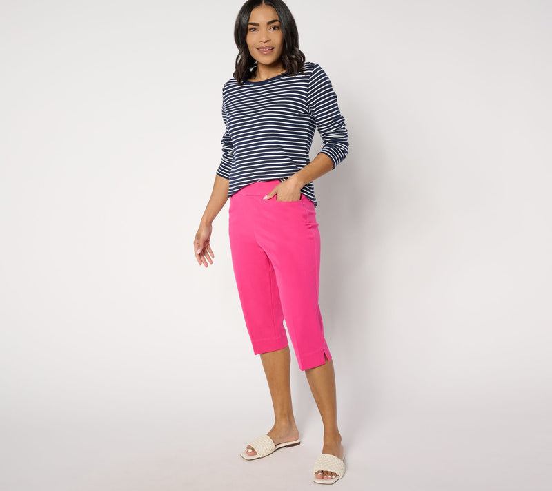Isaac Mizrahi Live! Regular 24/7 Stretch Pedal Pusher w/ Pockets — View 3