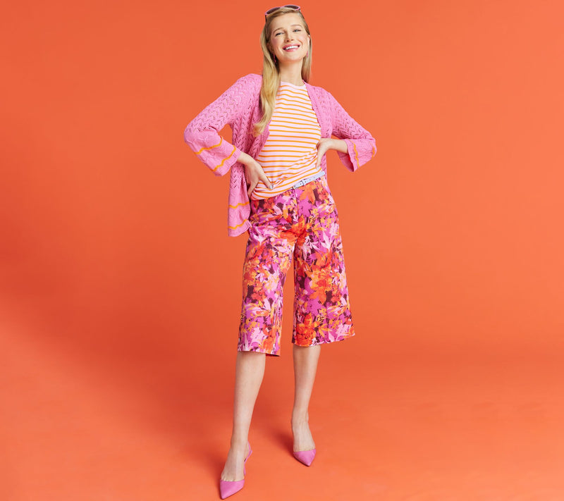 Isaac Mizrahi Live! Regular 24/7 Stretch Wide Leg Capri Pants — View 5
