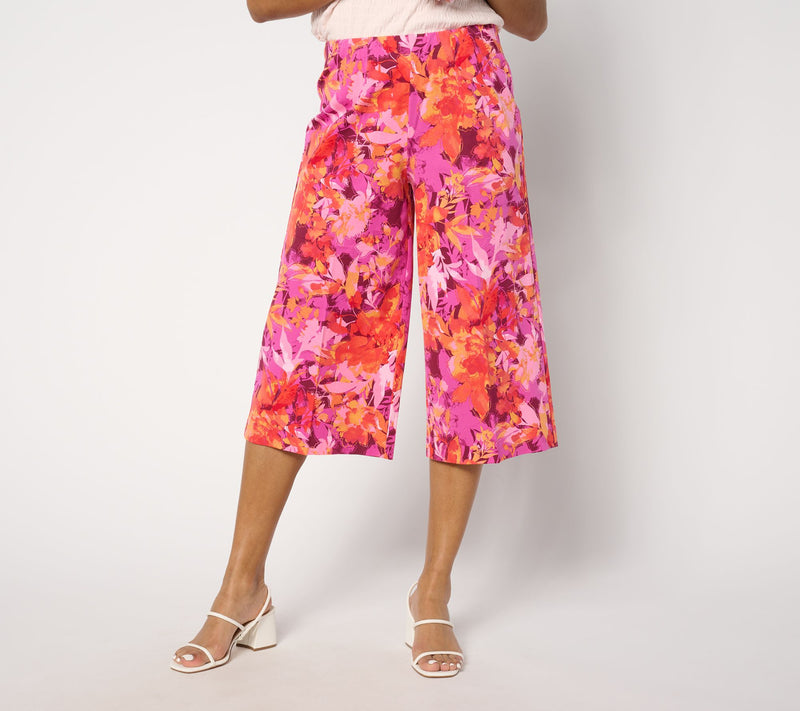 Isaac Mizrahi Live! Tall 24/7 Stretch Wide Leg Capri Pants — View 10