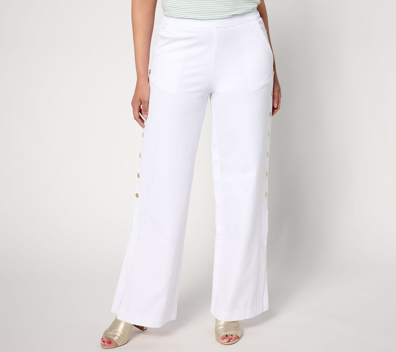 Isaac Mizrahi Live! Petite 24/7 Stretch Wide Leg Full Length Pants — View 18