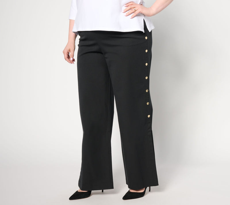 Isaac Mizrahi Live! Tall 24/7 Stretch Wide Leg Full Length Pants — View 14