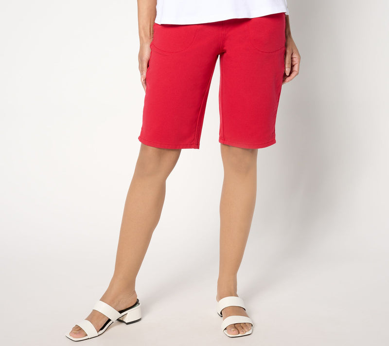 Quacker Factory DreamJeannes Flat Waistband 11" Bermuda Shorts — View 3