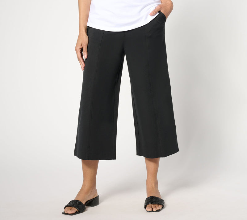 Isaac Mizrahi Live! Regular 24/7 Stretch Culottes with Seam Detail — View 5