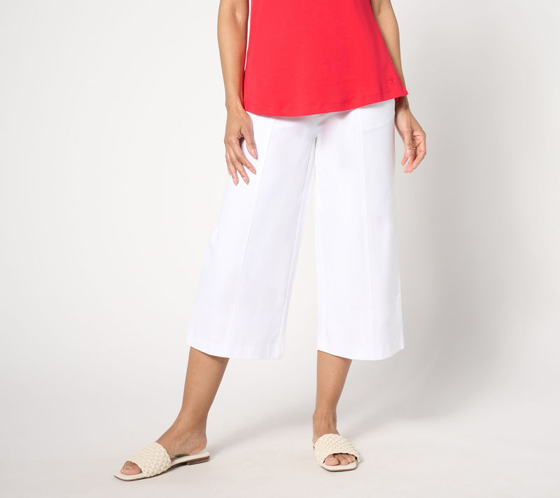 Isaac Mizrahi Live! Regular 24/7 Stretch Culottes with Seam Detail — View 7