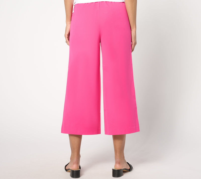 Isaac Mizrahi Live! Petite 24/7 Stretch Culottes with Seam Detail — View 10