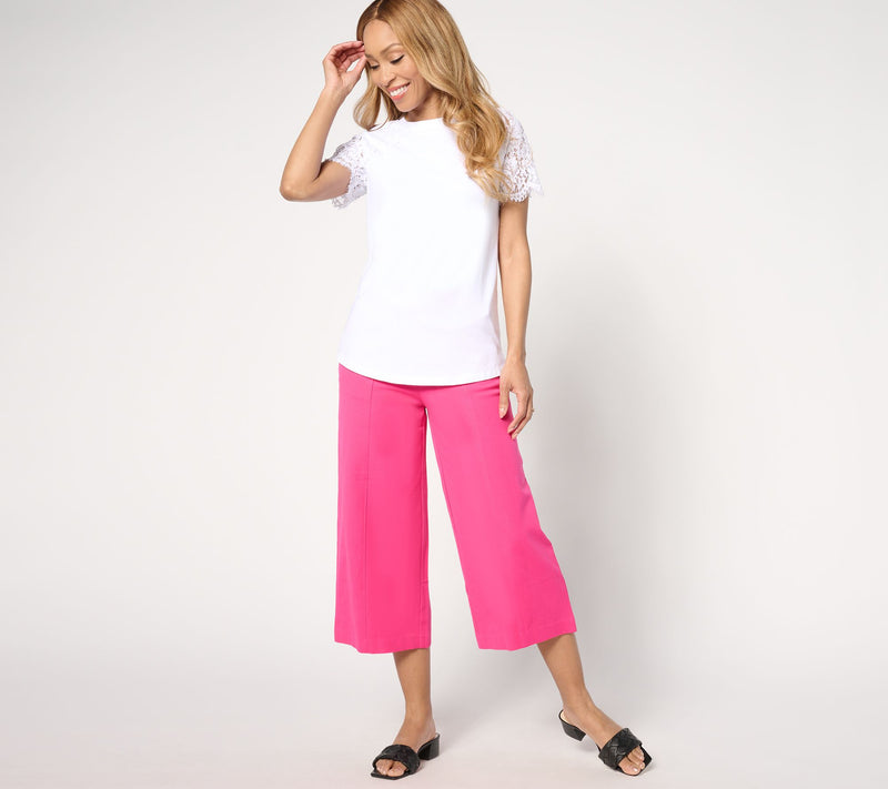 Isaac Mizrahi Live! Petite 24/7 Stretch Culottes with Seam Detail — View 11