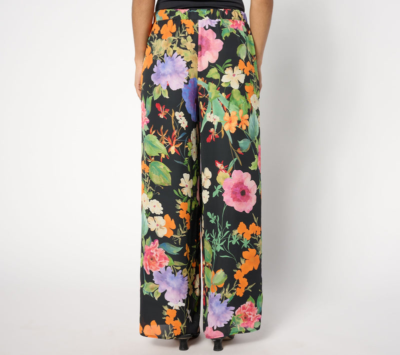Dennis Basso Regular Italia Knit Printed Flowy Pant — View 8