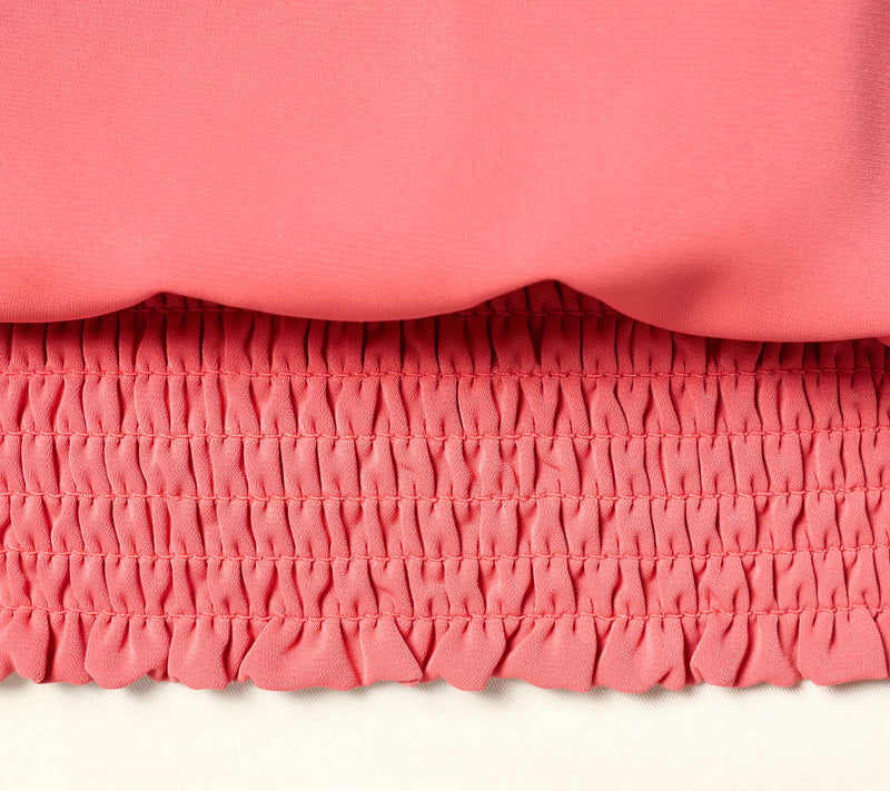 BEAUTIFUL by Lawrence Zarian Smocked High Neck Sateen Tank — View 10