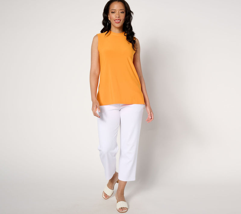 Dennis Basso Italia Knit Sleeveless Mock Neck Top — View 13