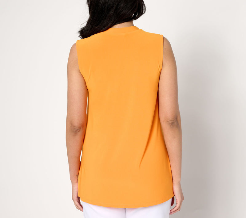 Dennis Basso Italia Knit Sleeveless Mock Neck Top — View 12