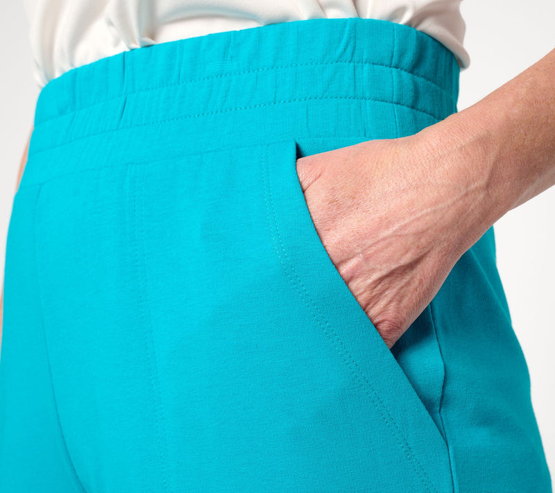 Belle Beach by Kim Gravel Regular French Terry Cropped Pant — View 4